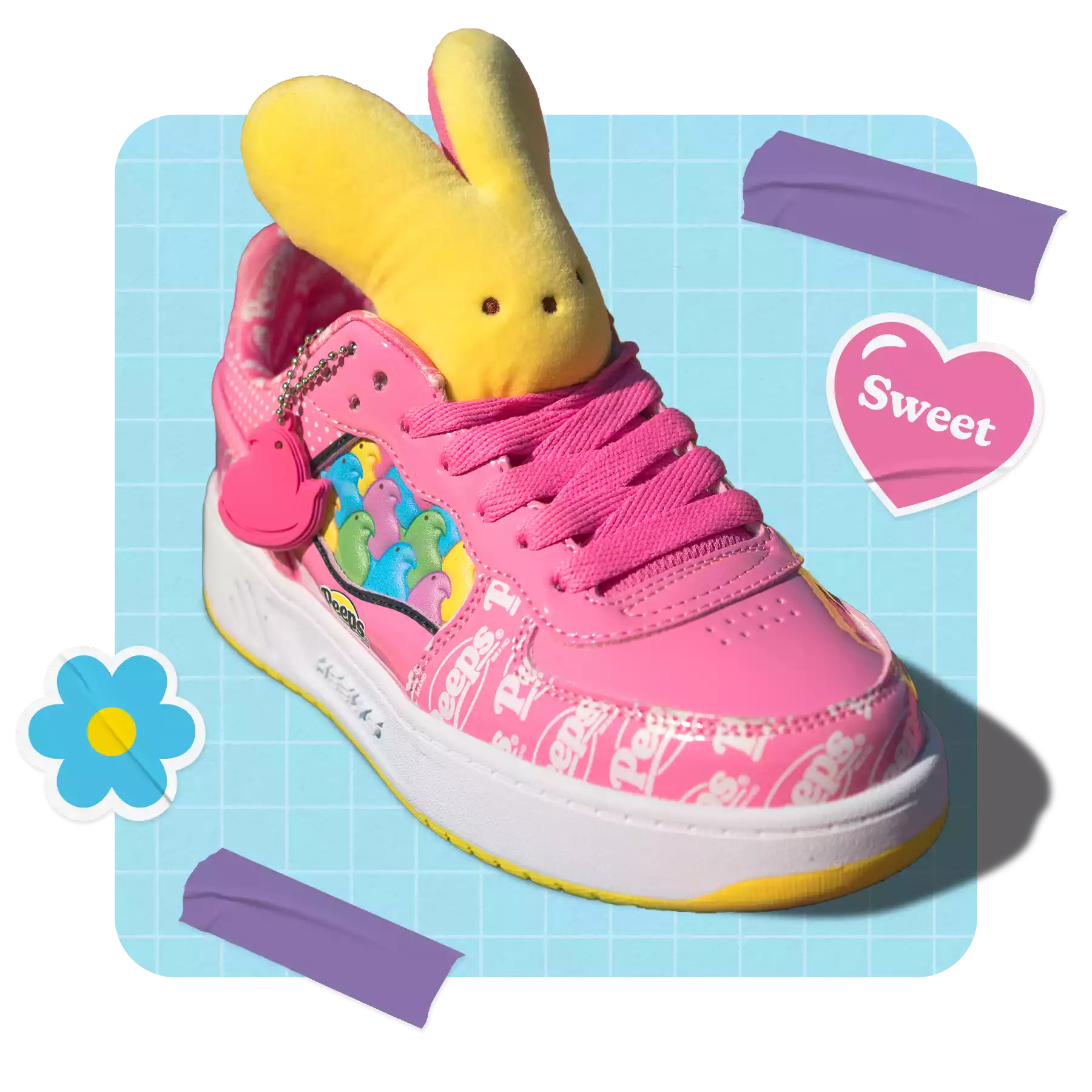 Heelys Wheeled Sneaker with PEEPS shapes and colors