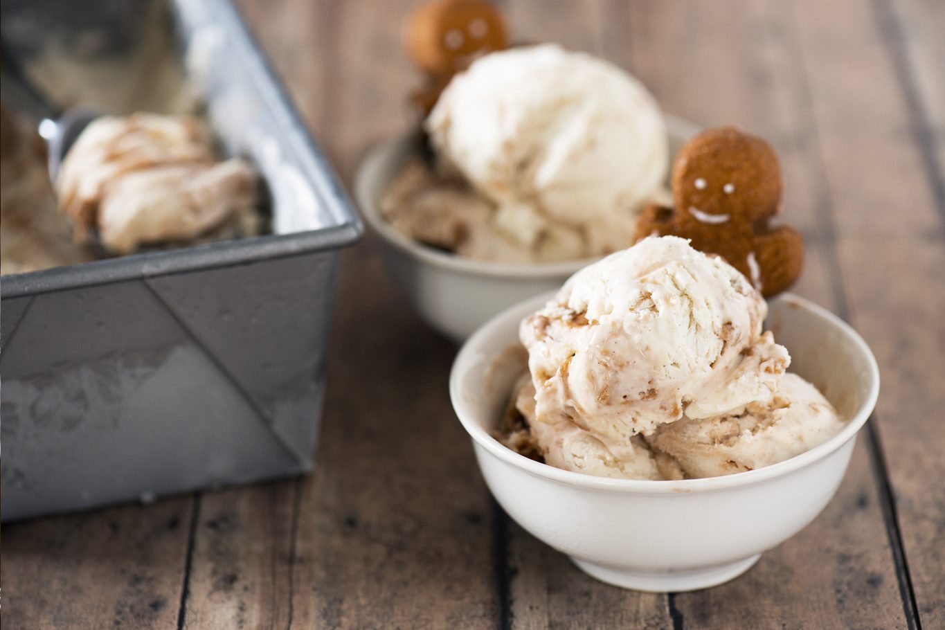 No Churn Gingerbread Ice Cream