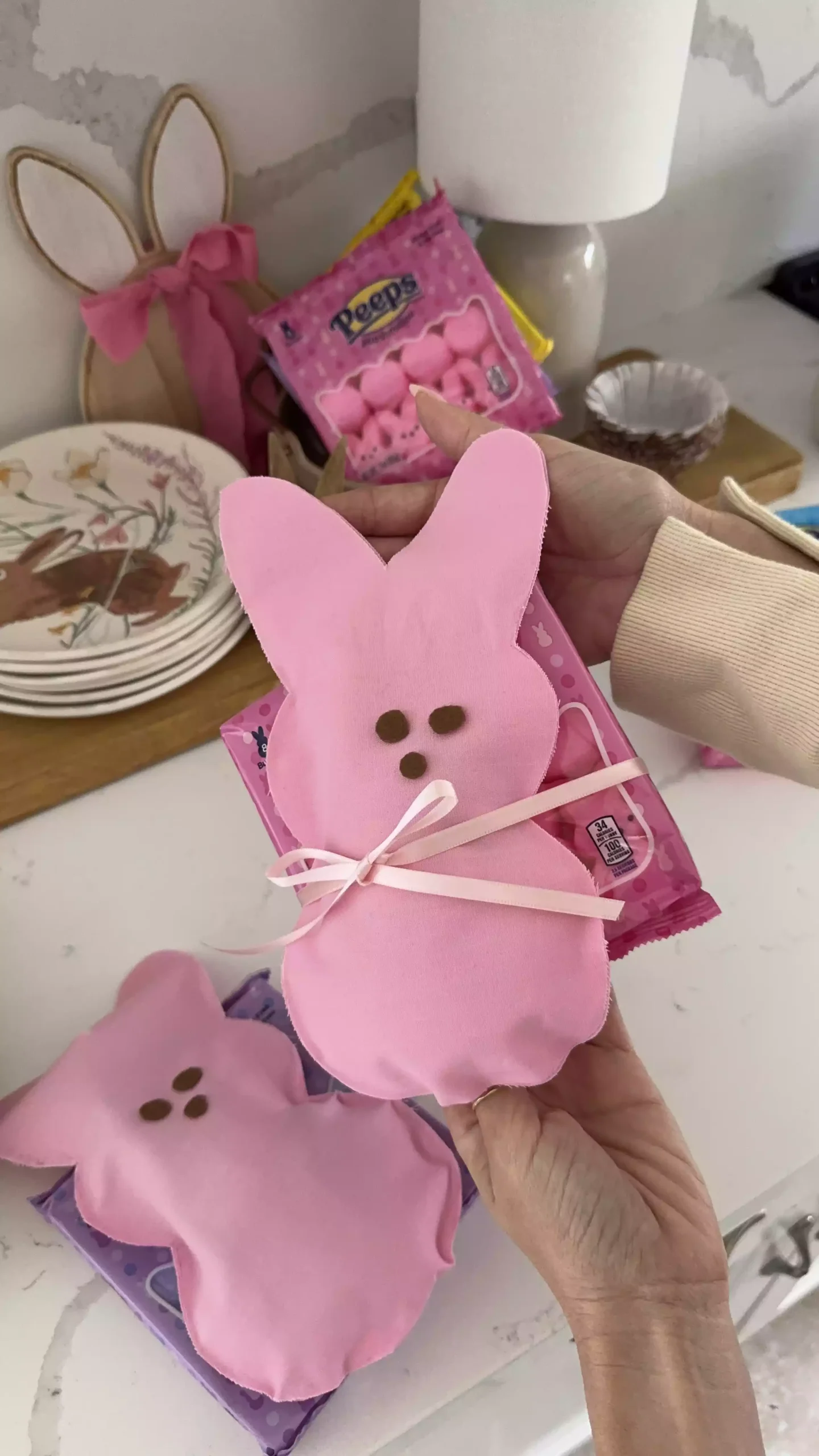 DIY PEEPS® Bunny Fabric Bags